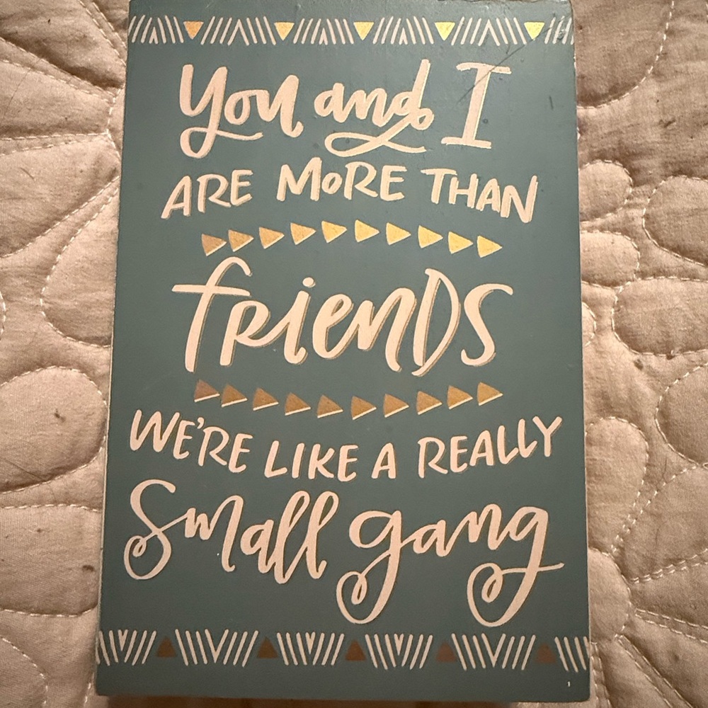 Gray and Gold Decorative Sign